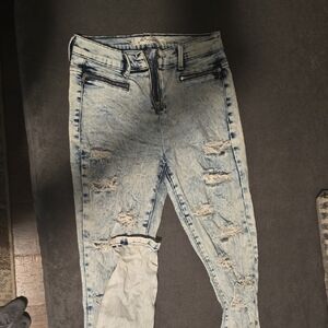 Signature Light Blue Distressed Skinny Jeans